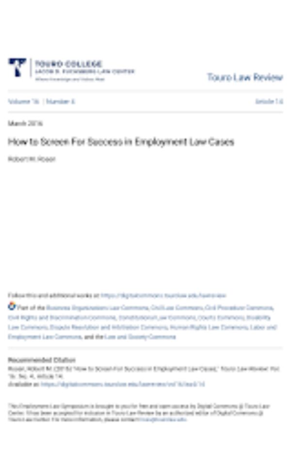 How to Screen For Success in Employment