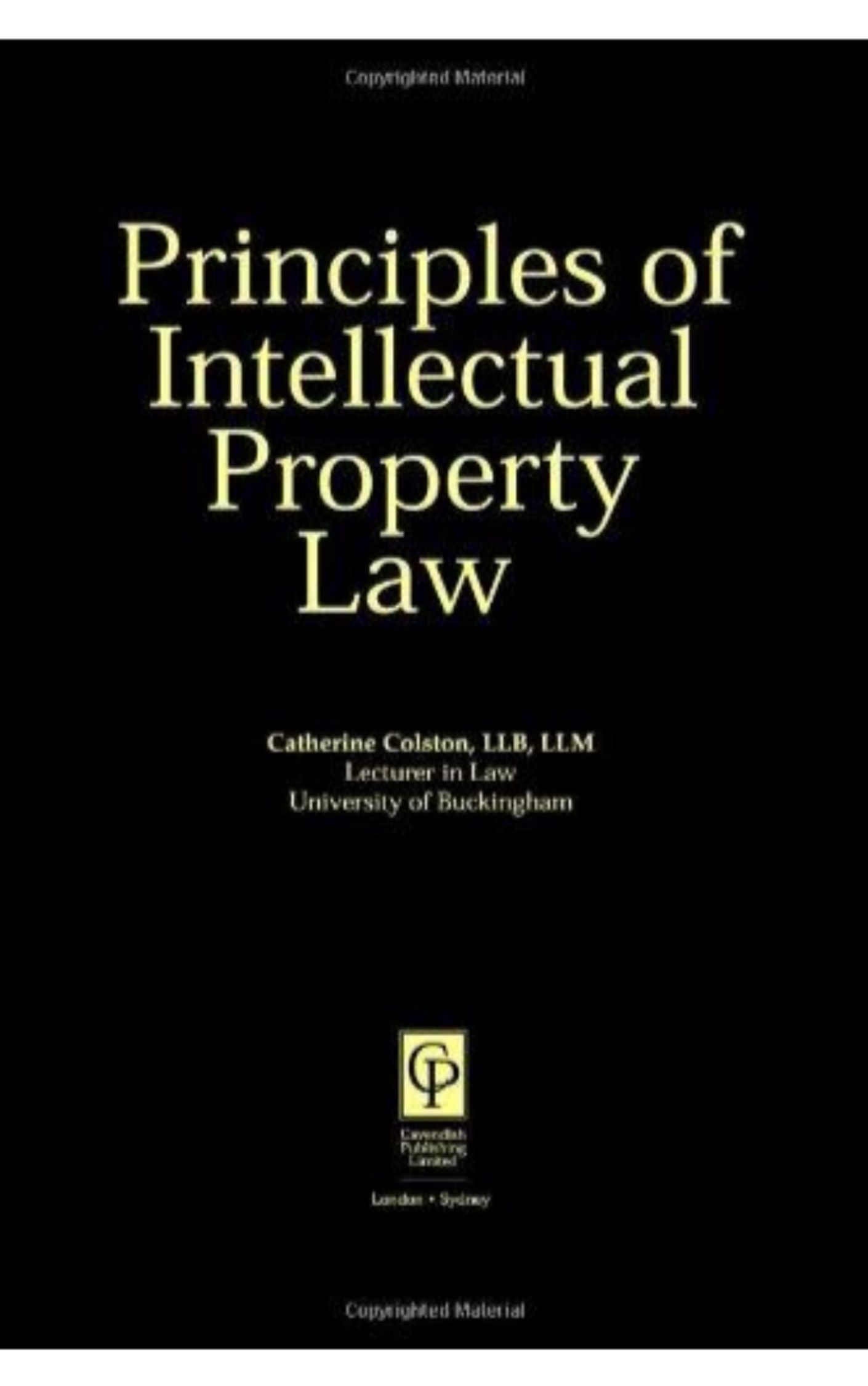 Principles of Intellectual Property Law