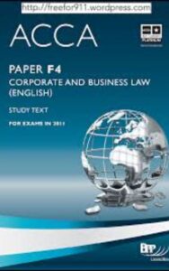 Read more about the article ACCA Paper F4 Corporate and Business Law (English) By learning media