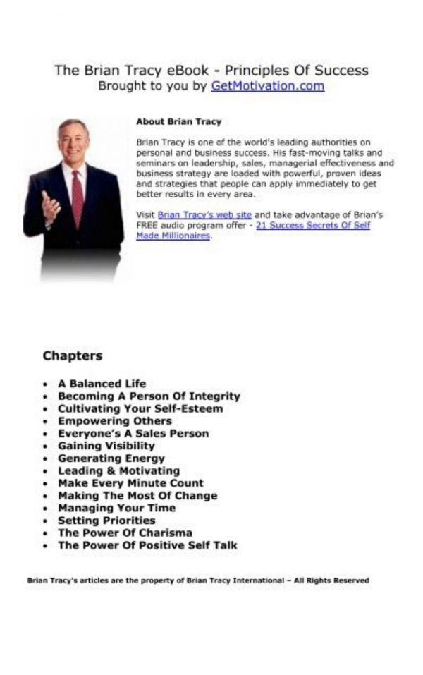 Brian Tracy EBook Principles