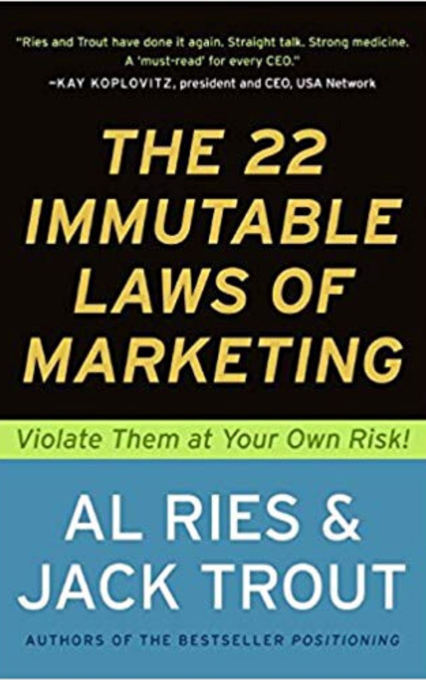 Immutable Laws of Marketing