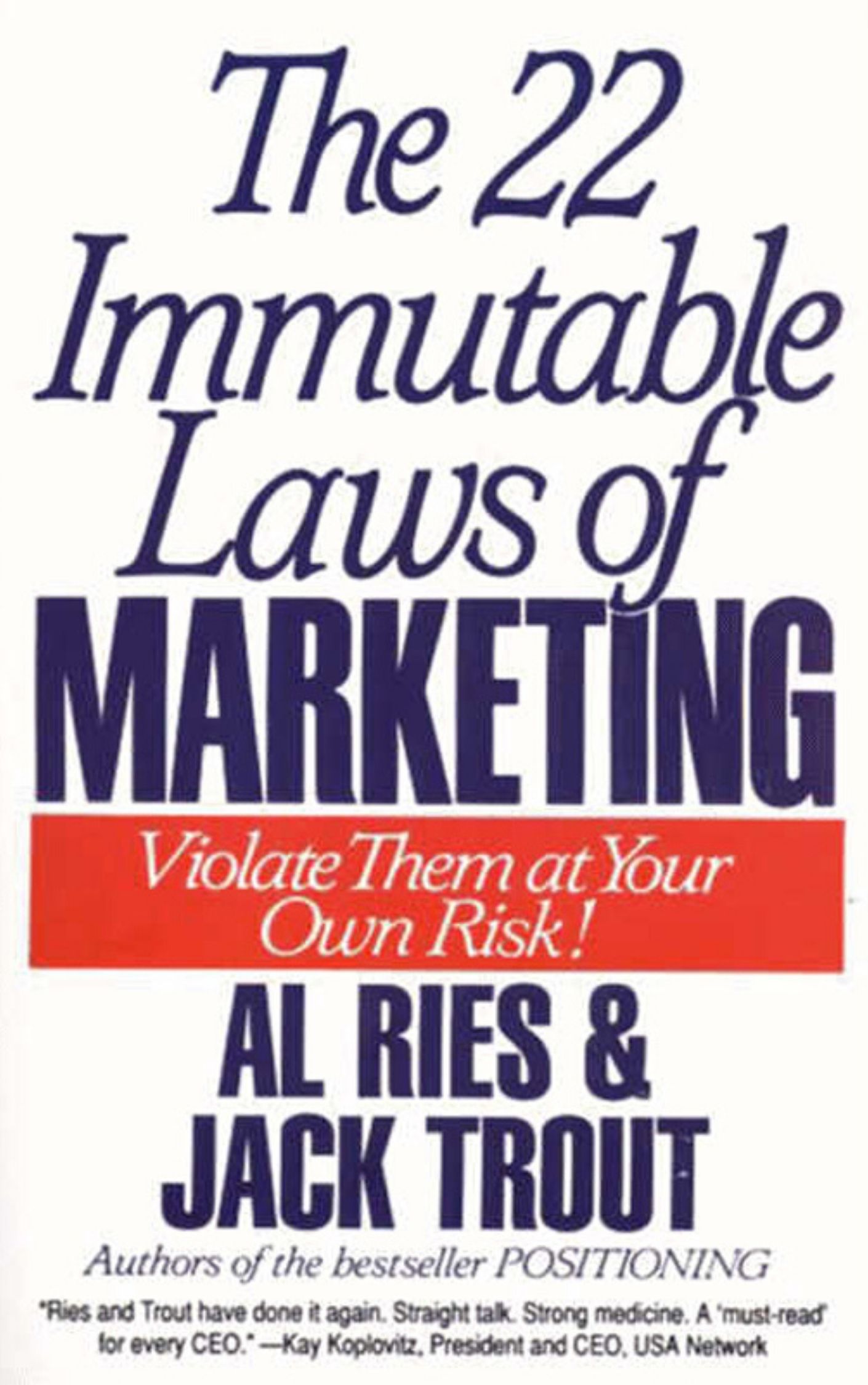 The 22 Immutable Laws of Marketing