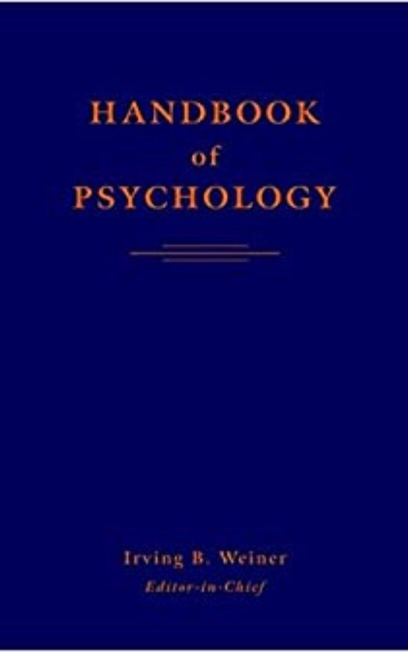 You are currently viewing HANDBOOK of PSYCHOLOGY By Irving B. Weiner