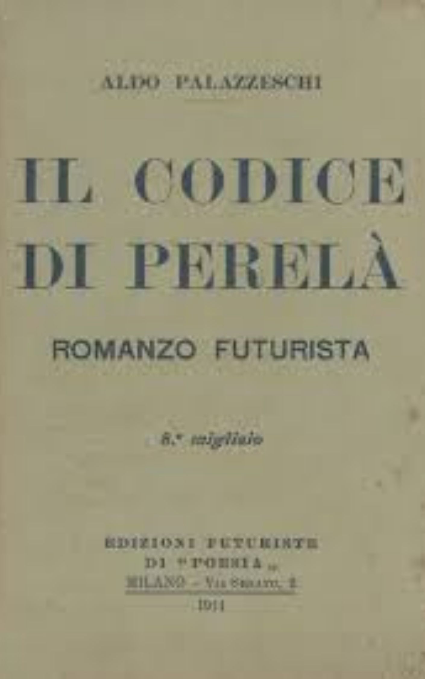 You are currently viewing Il codice di Perelà By  Aldo Palazzeschi