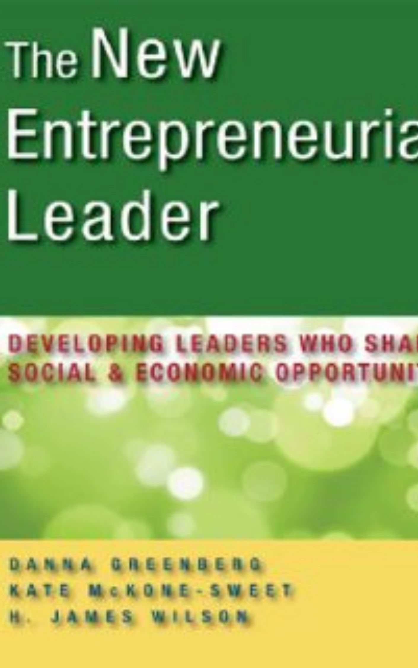 The New Entrepreneurial Leader by Danna Greenberg & Kate McKone-Sweet & H. James Wilson