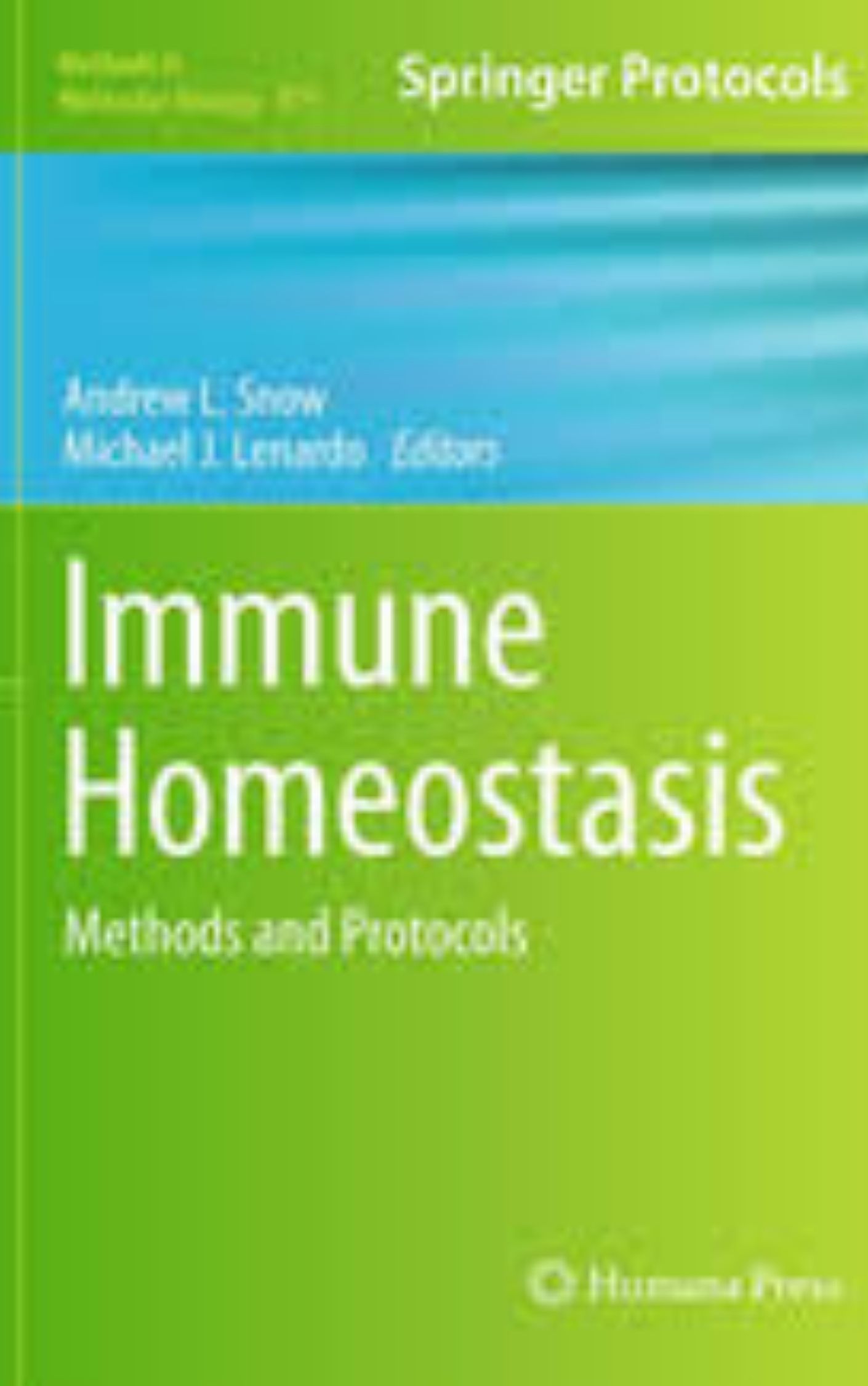 Immune Homeostasis Methods and Protocols